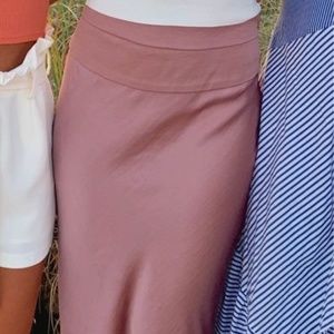 Free People Satin Slip Skirt